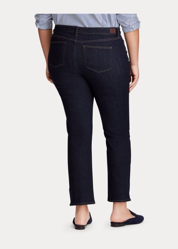 Jeansy Ralph Lauren Premier Straight Jean Damskie Czarne Niebieskie | XIVG7019