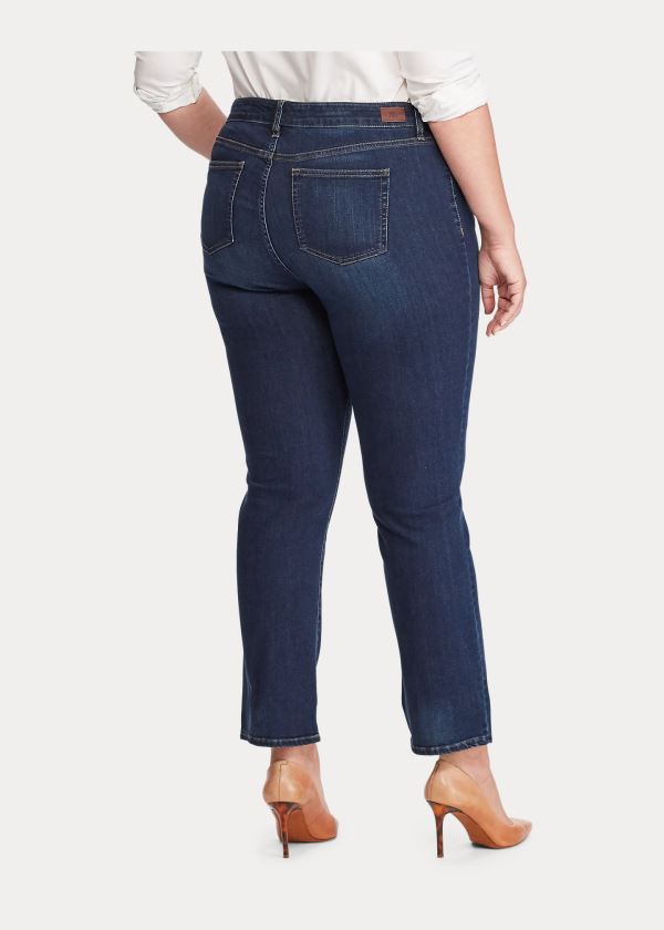 Jeansy Ralph Lauren Premier Straight Jean Damskie Jasny Królewski Niebieski Niebieskie Niebieskie | GKFJ5249