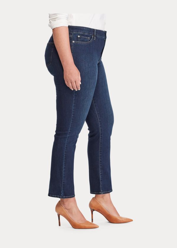 Jeansy Ralph Lauren Premier Straight Jean Damskie Jasny Królewski Niebieski Niebieskie Niebieskie | GKFJ5249