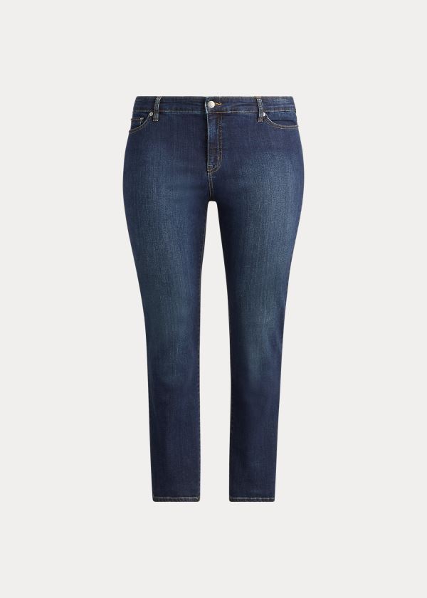 Jeansy Ralph Lauren Premier Straight Jean Damskie Jasny Królewski Niebieski Niebieskie Niebieskie | GKFJ5249