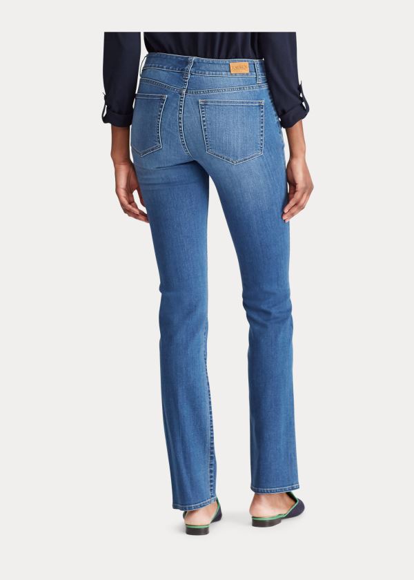 Jeansy Ralph Lauren Premier Straight Jean Damskie Niebieskie | KKWP8801