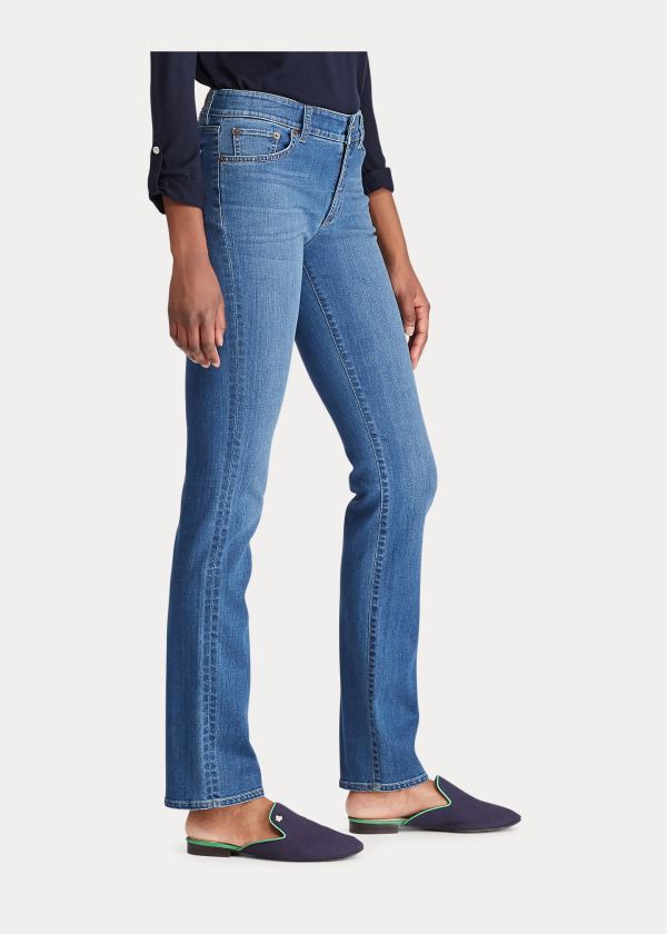 Jeansy Ralph Lauren Premier Straight Jean Damskie Niebieskie | KKWP8801