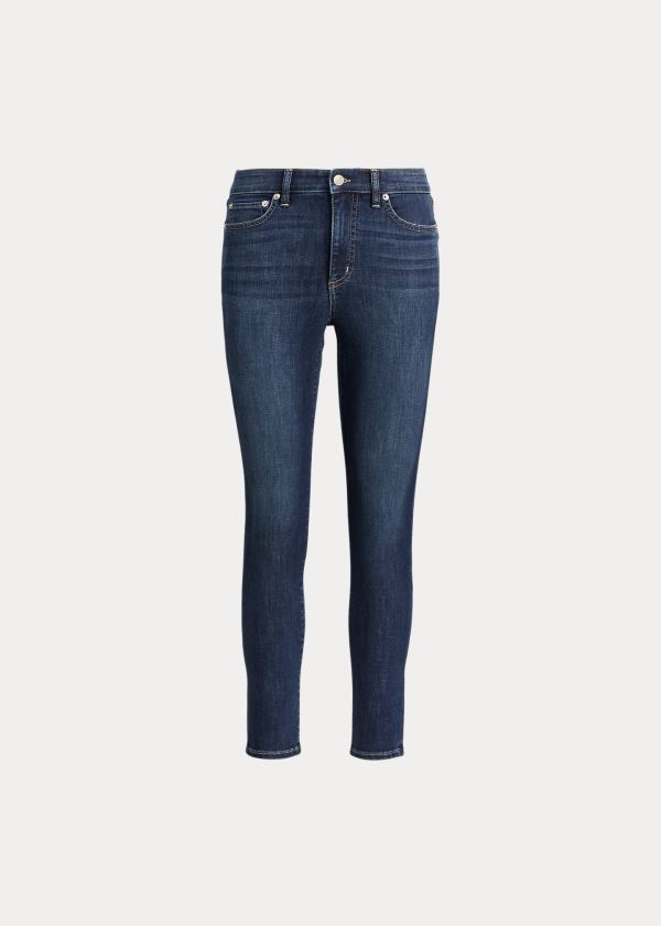 Jeansy Ralph Lauren Regal Skinny Ankle Jean Damskie Indygo Niebieskie | EKMZ1229