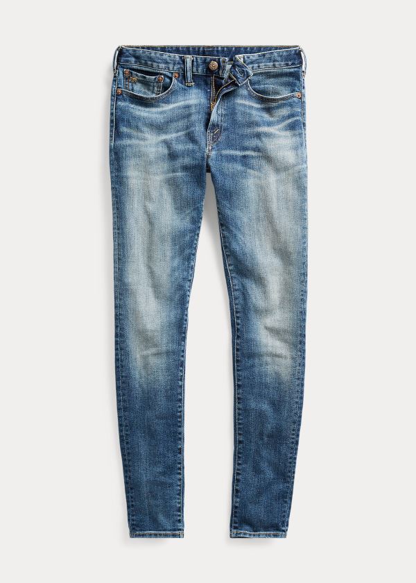 Jeansy Ralph Lauren Skinny Stretch Jean Damskie Niebieskie Niebieskie | VTJR9696