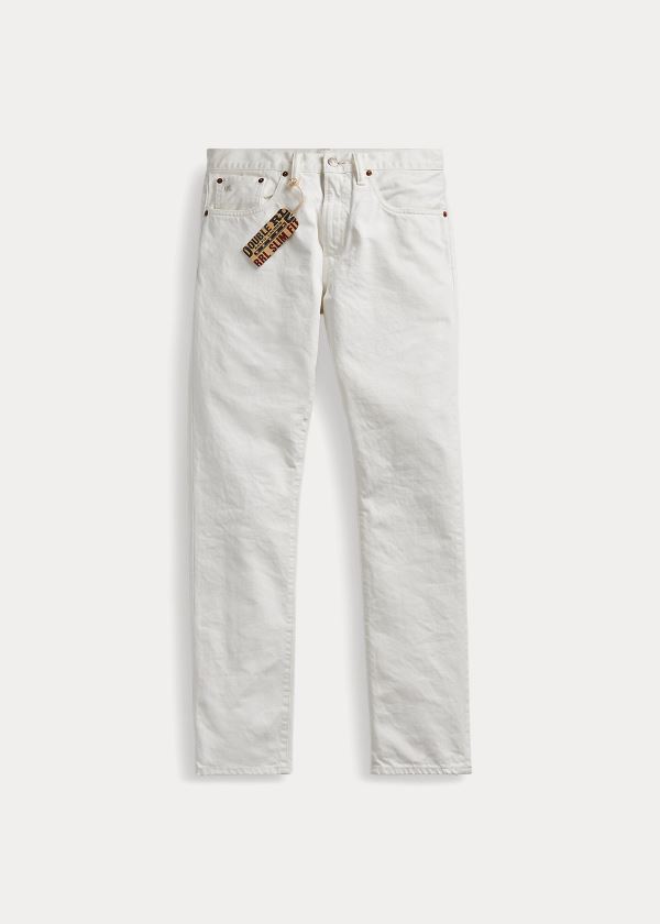 Jeansy Ralph Lauren Slim Fit Jean Męskie Białe Niebieskie | KKTR3995