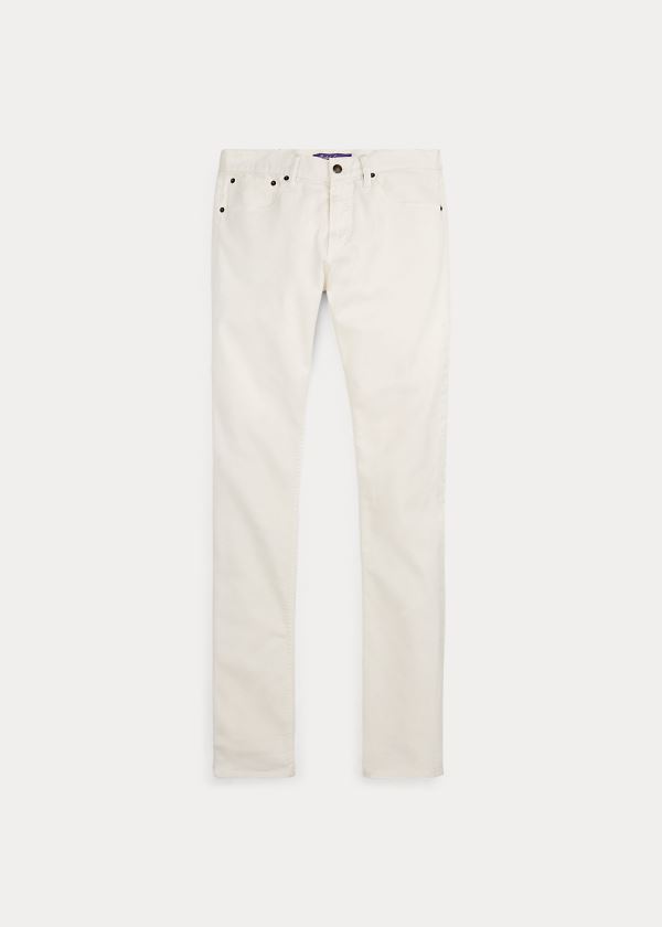 Jeansy Ralph Lauren Slim Fit Stretch Jean Męskie Kremowe | RMIH3765