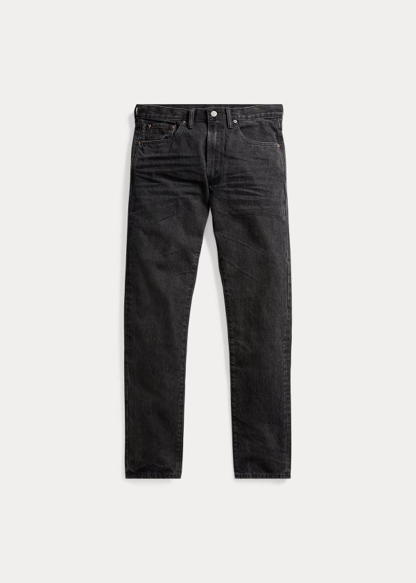 Jeansy Ralph Lauren Slim Narrow Jean Męskie Czarne Niebieskie | KVRK1792