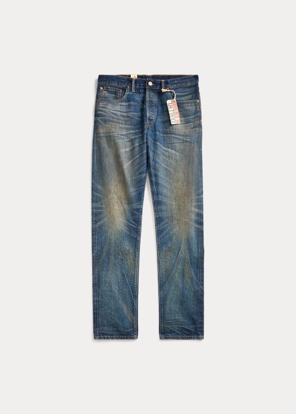 Jeansy Ralph Lauren Slim Narrow Selvedge Jean Męskie Niebieskie Niebieskie | OMIA4789