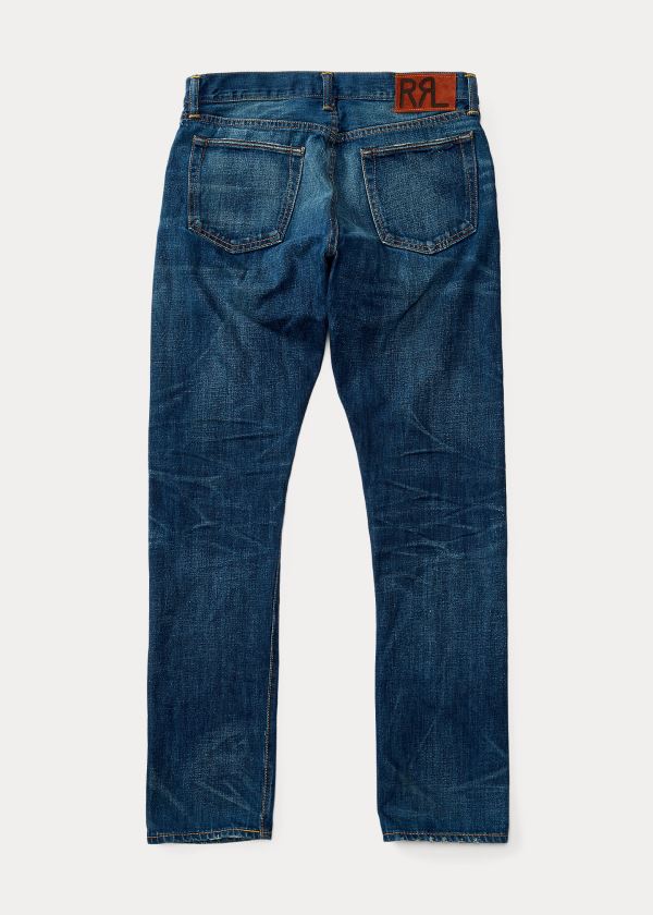 Jeansy Ralph Lauren Slim Narrow Selvedge Jean Męskie Niebieskie Niebieskie | SBOV1777