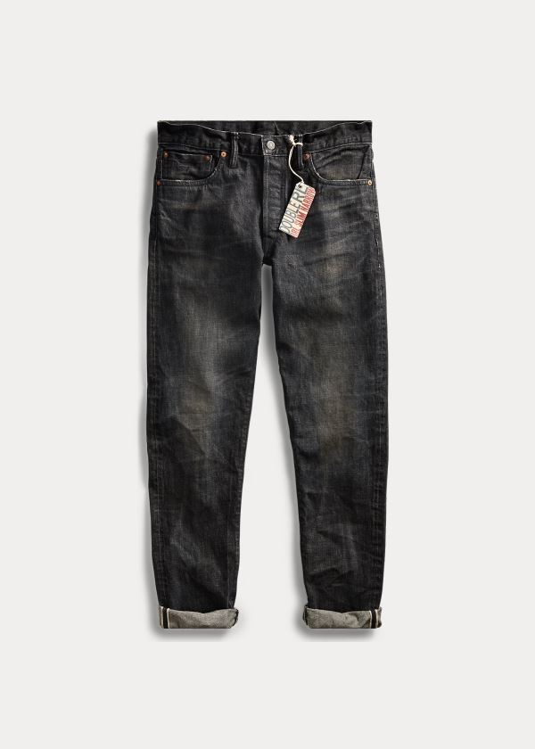 Jeansy Ralph Lauren Slim Narrow Selvedge Jean Męskie Czarne | LTJZ8354