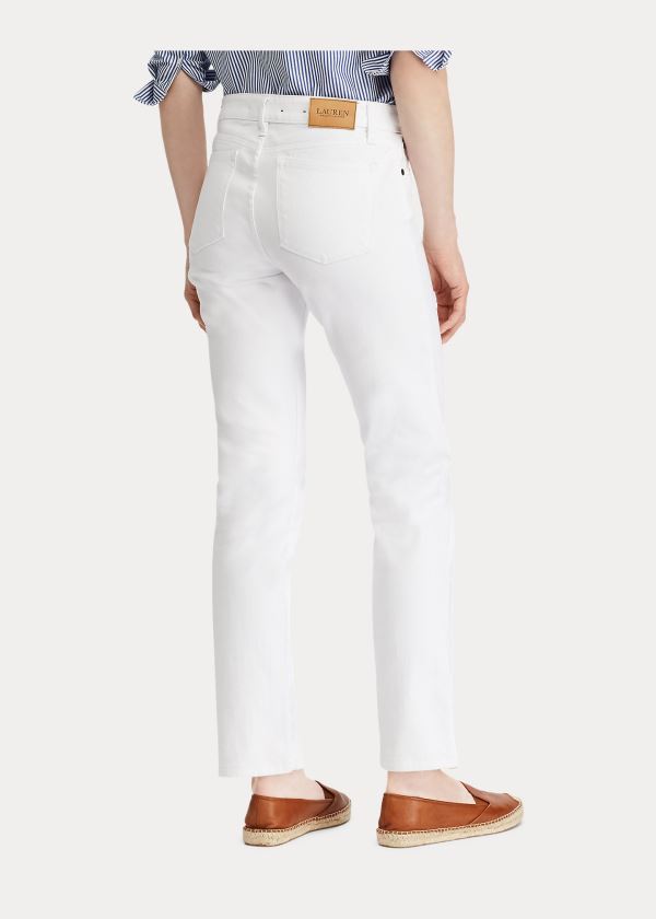 Jeansy Ralph Lauren Slimming Modern Curvy Jean Damskie Białe | XITJ7342