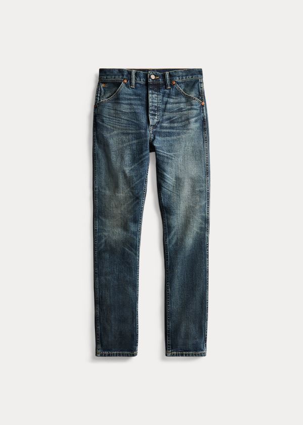 Jeansy Ralph Lauren Somerset Straight Stretch Jean Damskie Niebieskie Niebieskie | HRUU5226