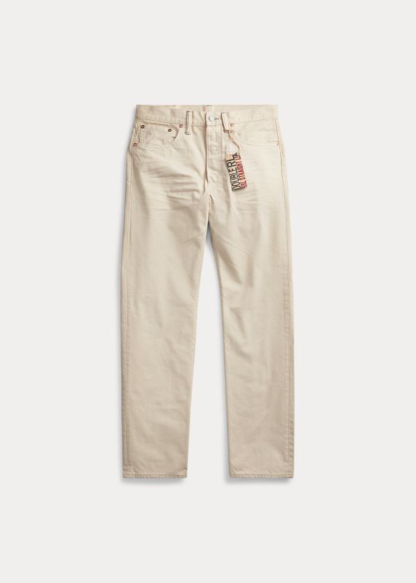 Jeansy Ralph Lauren Straight Fit Jean Męskie Kremowe | LMWE0410