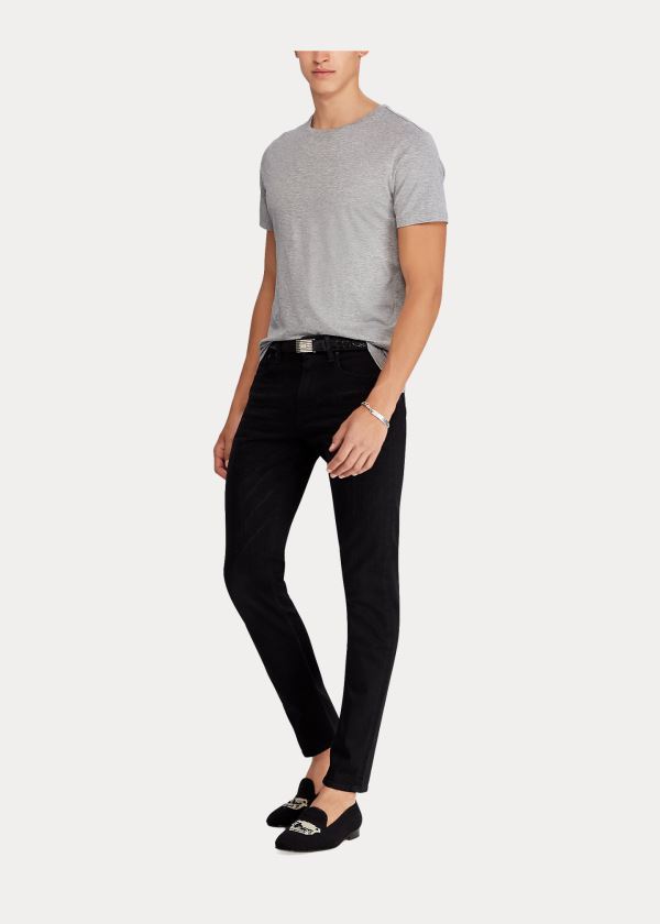 Jeansy Ralph Lauren Stretch Skinny Jean Męskie Czarne | TZZR6314