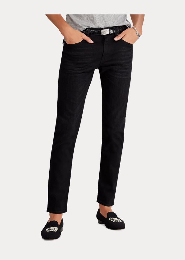 Jeansy Ralph Lauren Stretch Skinny Jean Męskie Czarne | TZZR6314