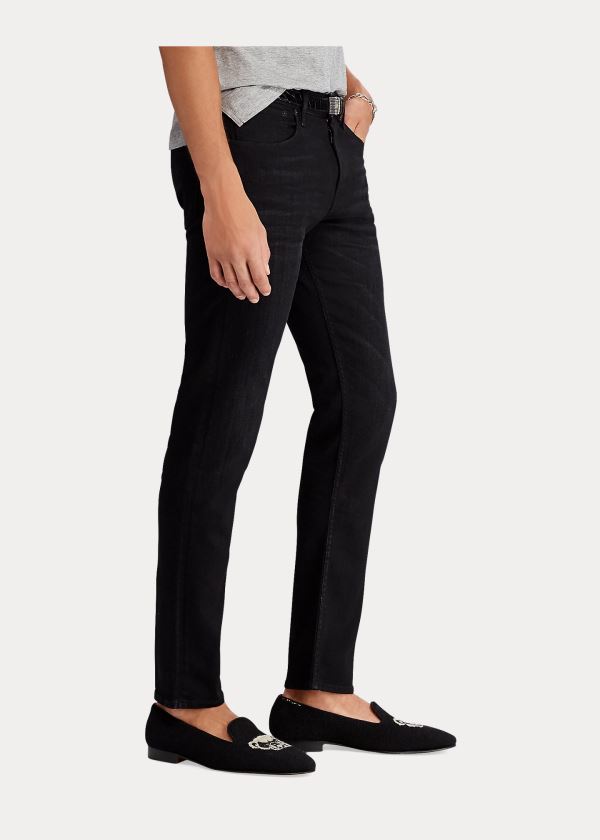 Jeansy Ralph Lauren Stretch Skinny Jean Męskie Czarne | TZZR6314