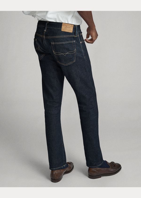 Jeansy Ralph Lauren Sullivan Slim Selvedge Jean Męskie Granatowe Niebieskie | OGLX4783