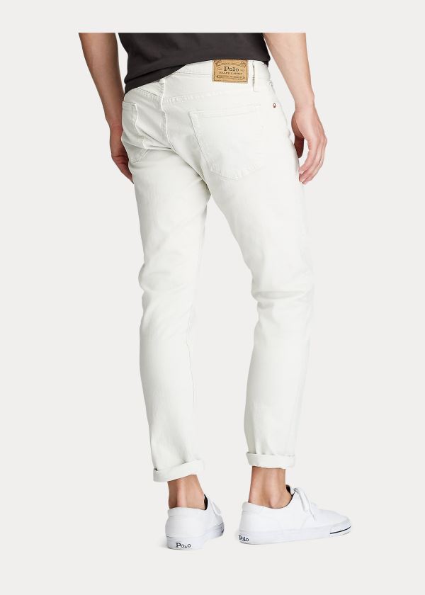 Jeansy Ralph Lauren Sullivan Slim Stretch Jean Męskie Białe | RJYX8384