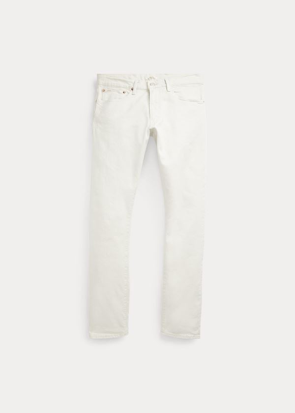 Jeansy Ralph Lauren Sullivan Slim Stretch Jean Męskie Białe | RJYX8384