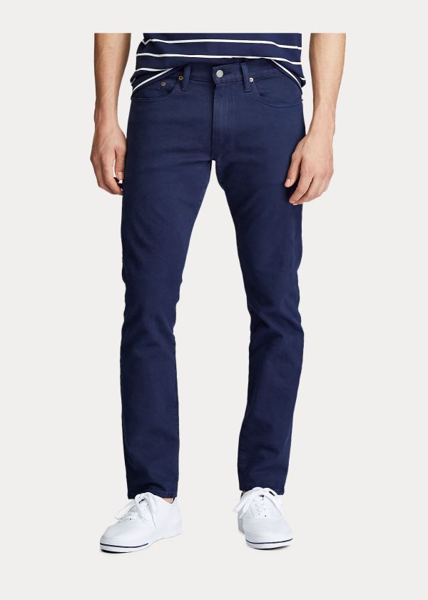 Jeansy Ralph Lauren Sullivan Slim Stretch Jean Męskie Niebieskie | EHGU5858