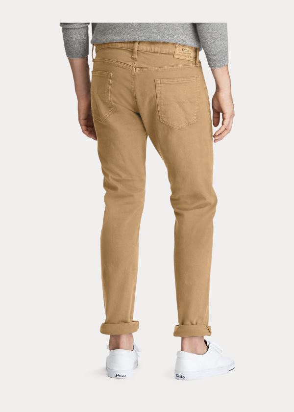 Jeansy Ralph Lauren Sullivan Slim Stretch Jean Męskie Głęboka Khaki | KEBW4279