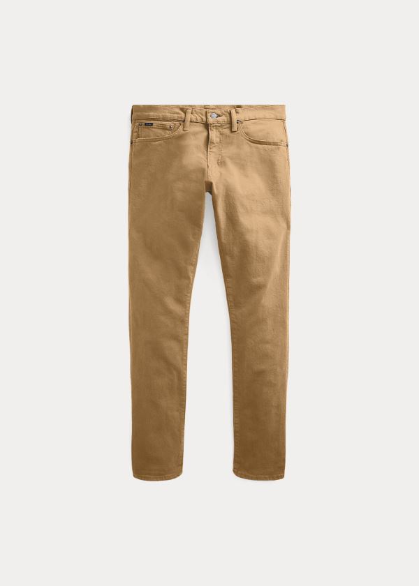 Jeansy Ralph Lauren Sullivan Slim Stretch Jean Męskie Głęboka Khaki | KEBW4279