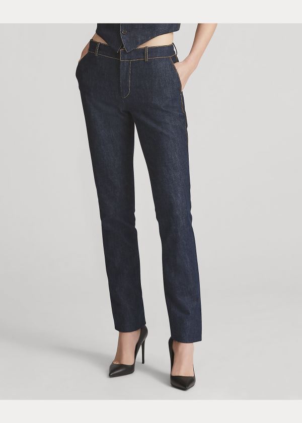 Jeansy Ralph Lauren Sydney Denim Pant Damskie Indygo | XBRD1927