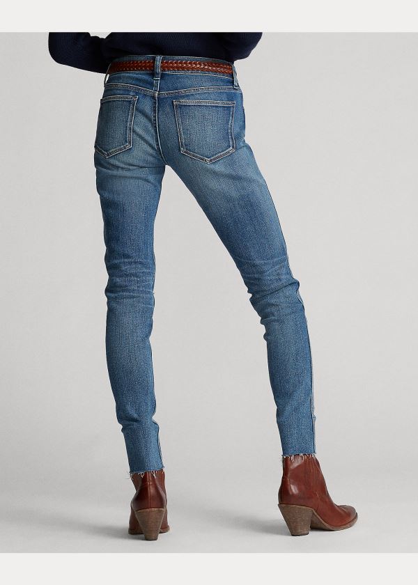 Jeansy Ralph Lauren Tompkins Skinny Crop Jean Damskie Indygo | ICOK2903