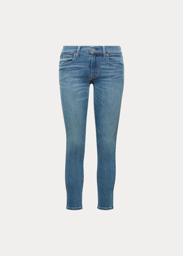 Jeansy Ralph Lauren Tompkins Skinny Crop Jean Damskie Indygo | ISDC8767