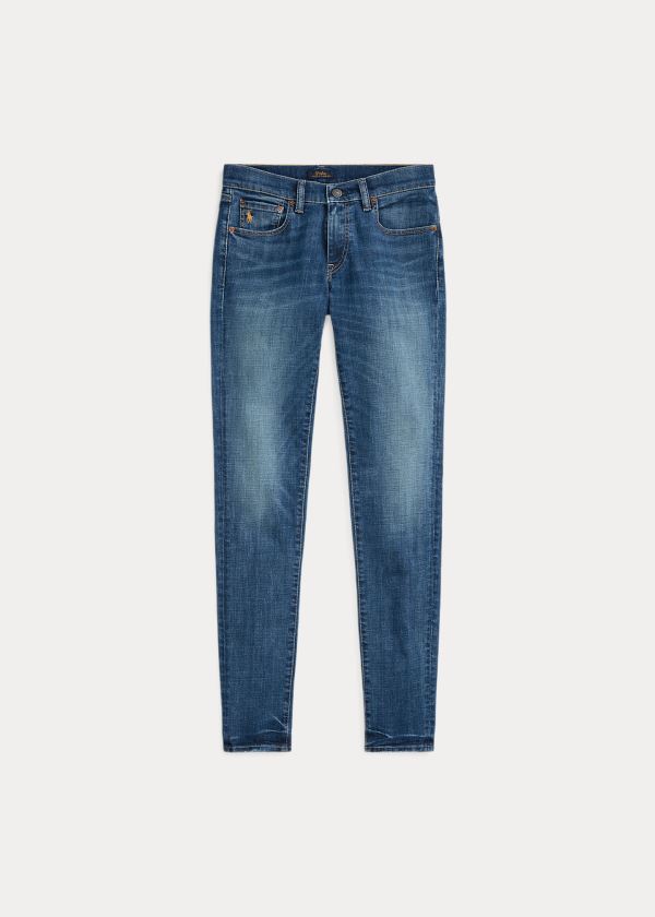 Jeansy Ralph Lauren Tompkins Skinny Jean with Pony Damskie Indygo | SAIM2451