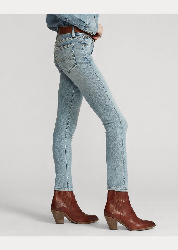 Jeansy Ralph Lauren Tompkins Skinny Jean Damskie Głęboka Indygo | AUXZ8515