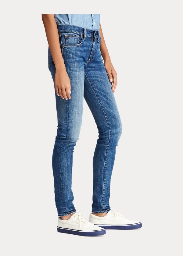 Jeansy Ralph Lauren Tompkins Skinny Jean Damskie Indygo | AAIP7401