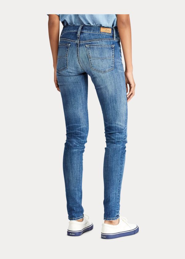 Jeansy Ralph Lauren Tompkins Skinny Jean Damskie Indygo | AAIP7401