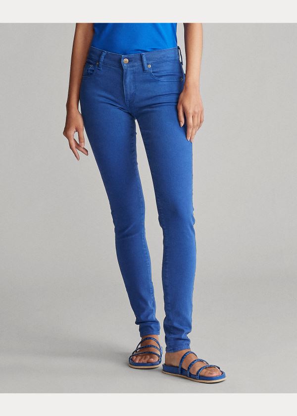 Jeansy Ralph Lauren Tompkins Stretch Skinny Jean Damskie Niebieskie | FWKD2924