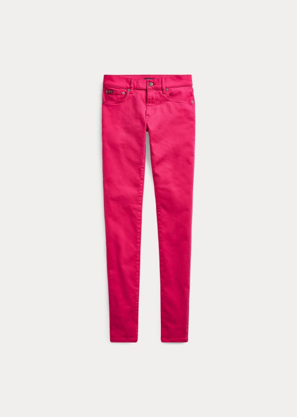 Jeansy Ralph Lauren Tompkins Stretch Skinny Jean Damskie Różowe | YIHP8141