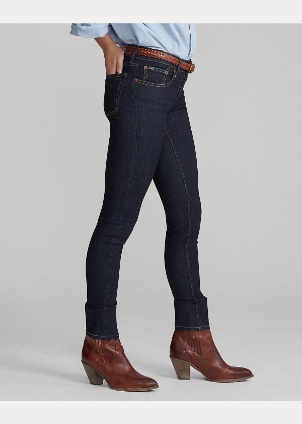 Jeansy Ralph Lauren Tompkins Superskinny Jean Damskie Ciemny Indygo | EILJ8738