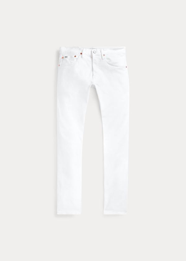 Jeansy Ralph Lauren Varick Slim Straight Jean Męskie Białe | OEAM2964