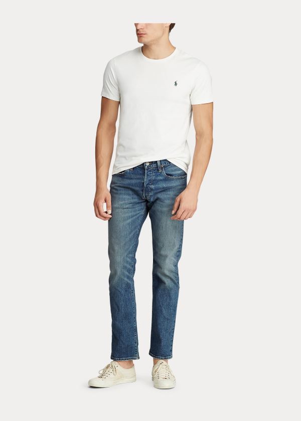 Jeansy Ralph Lauren Varick Slim Straight Jean Męskie Niebieskie Niebieskie | FNEH1976