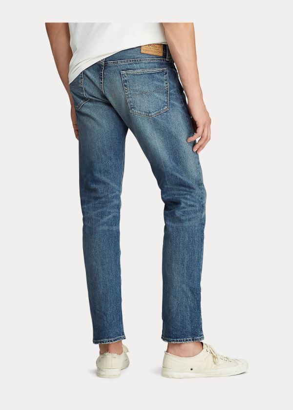 Jeansy Ralph Lauren Varick Slim Straight Jean Męskie Niebieskie Niebieskie | FNEH1976