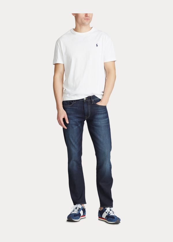 Jeansy Ralph Lauren Varick Slim Straight Jean Męskie Niebieskie Niebieskie | BSBJ8491