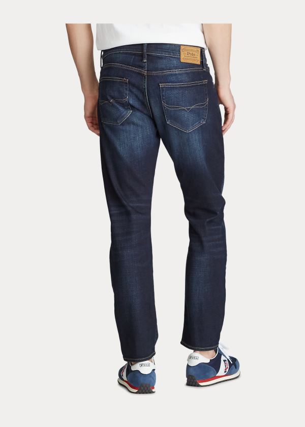 Jeansy Ralph Lauren Varick Slim Straight Jean Męskie Niebieskie Niebieskie | BSBJ8491