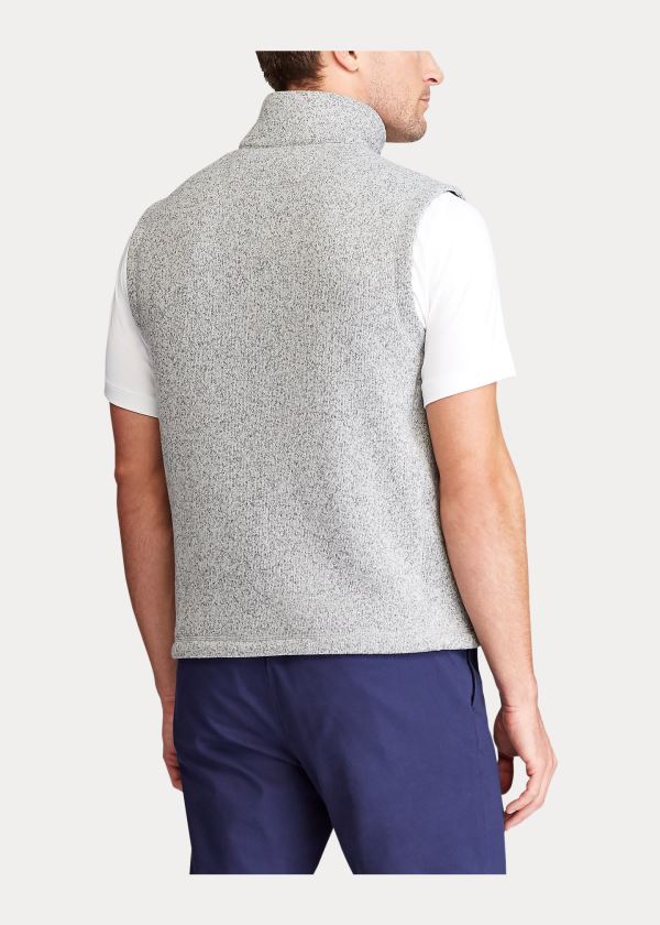 Kamizelka Ralph Lauren Fleece Mockneck Vest Męskie Głęboka Szare | BXLB3391