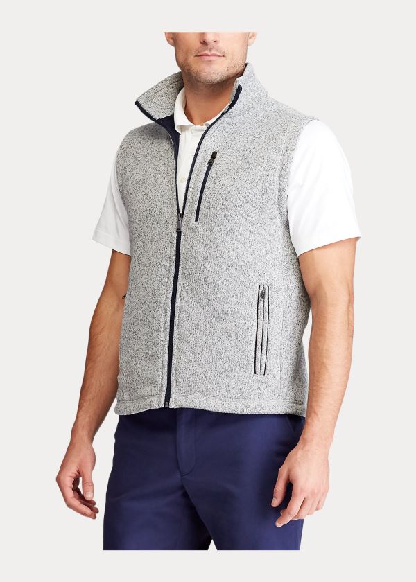 Kamizelka Ralph Lauren Fleece Mockneck Vest Męskie Głęboka Szare | BXLB3391