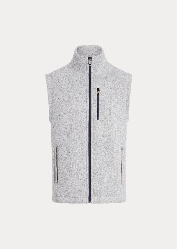 Kamizelka Ralph Lauren Fleece Mockneck Vest Męskie Głęboka Szare | BXLB3391