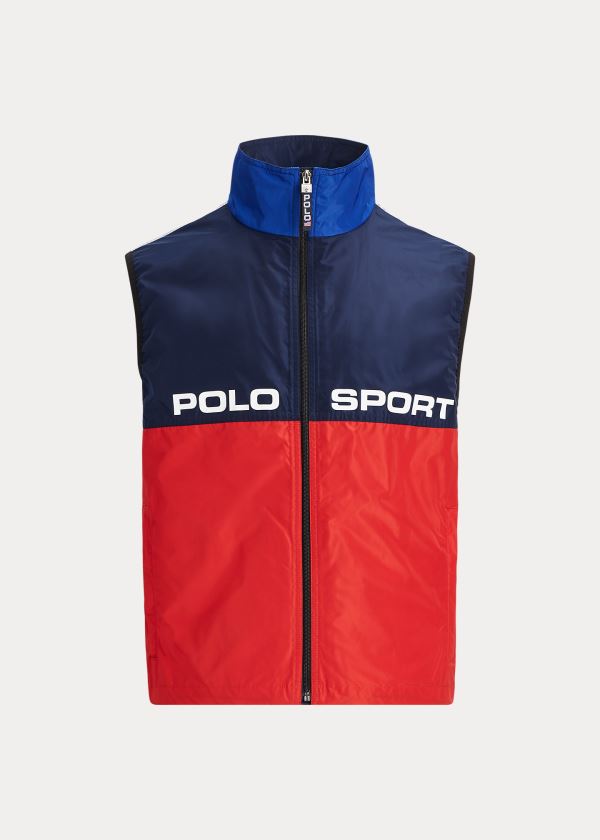 Kamizelka Ralph Lauren Limited-Edition Vest Męskie Czerwone Granatowe Srebrne | IPGV0993