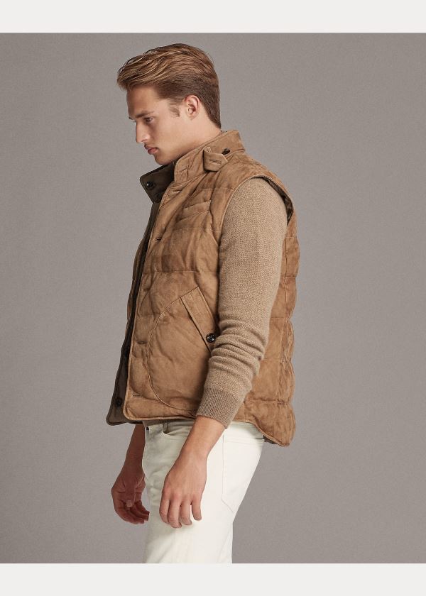 Kamizelka Ralph Lauren Mardell Reversible Vest Męskie Khaki | JPAW3276