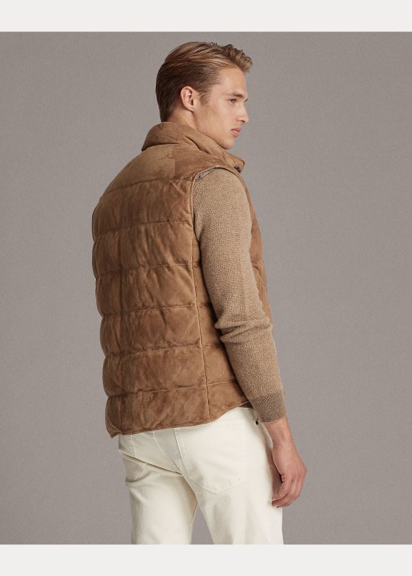 Kamizelka Ralph Lauren Mardell Reversible Vest Męskie Khaki | JPAW3276