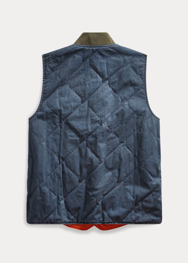 Kamizelka Ralph Lauren Reversible Cotton Twill Vest Męskie Pomarańczowe | IXCH9471