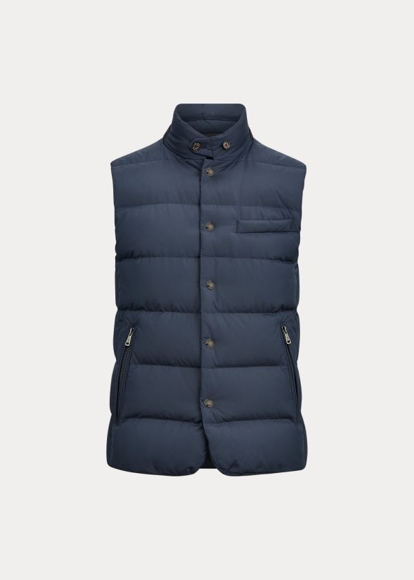 Kamizelka Ralph Lauren Reversible Hybrid Vest Męskie Granatowe Niebieskie | HCKE3040