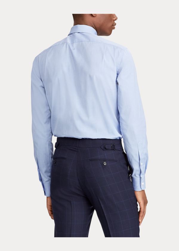 Koszule Ralph Lauren Bond Tailored End-on-End Shirt Męskie Głęboka Niebieskie | GSDA5676